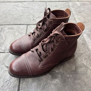 Allen Edmonds Mens Promontory Point Pebble Grain Boots Size 7 D Leather Brown